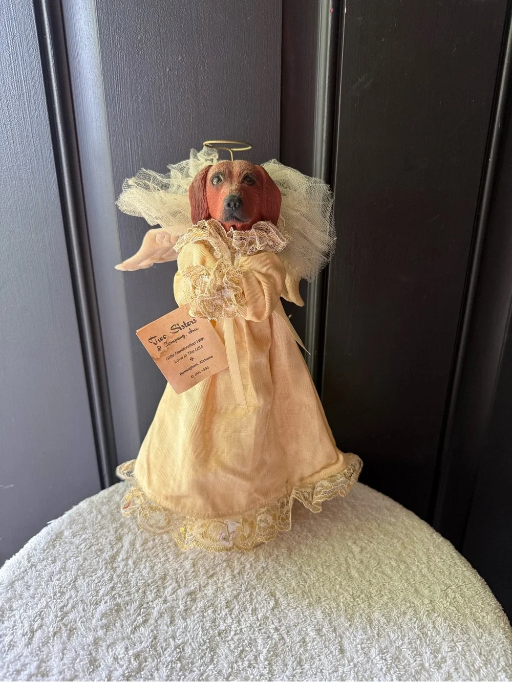 Two Sisters & Co Dachshund Angel Figurine/ Tree Topper